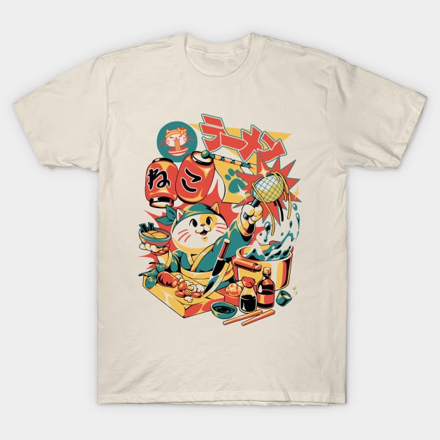 Neko Ramen T-Shirt by Ilustrata